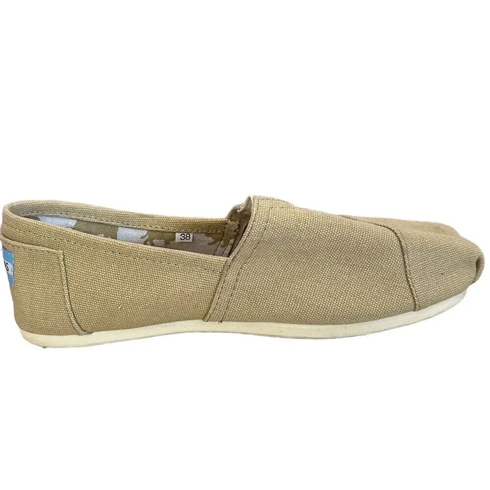 TOMS Women's‎ Alpargata Slip-On Shoes Beige Size 8 Casual Flats - Picture 4 of 12